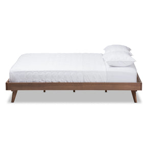 Baxton Studio Jacob Mid-Century Modern Walnut Brown Finished Solid Wood Full Size Bed Frame Baxton Studio-beds-Minimal And Modern - 2