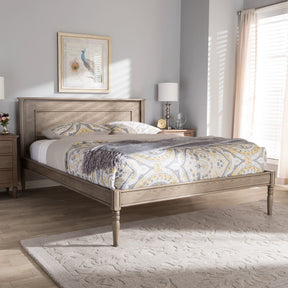 Baxton Studio Axton Modern and Contemporary Weathered Grey Finished Wood King Size Bed Baxton Studio-beds-Minimal And Modern - 9