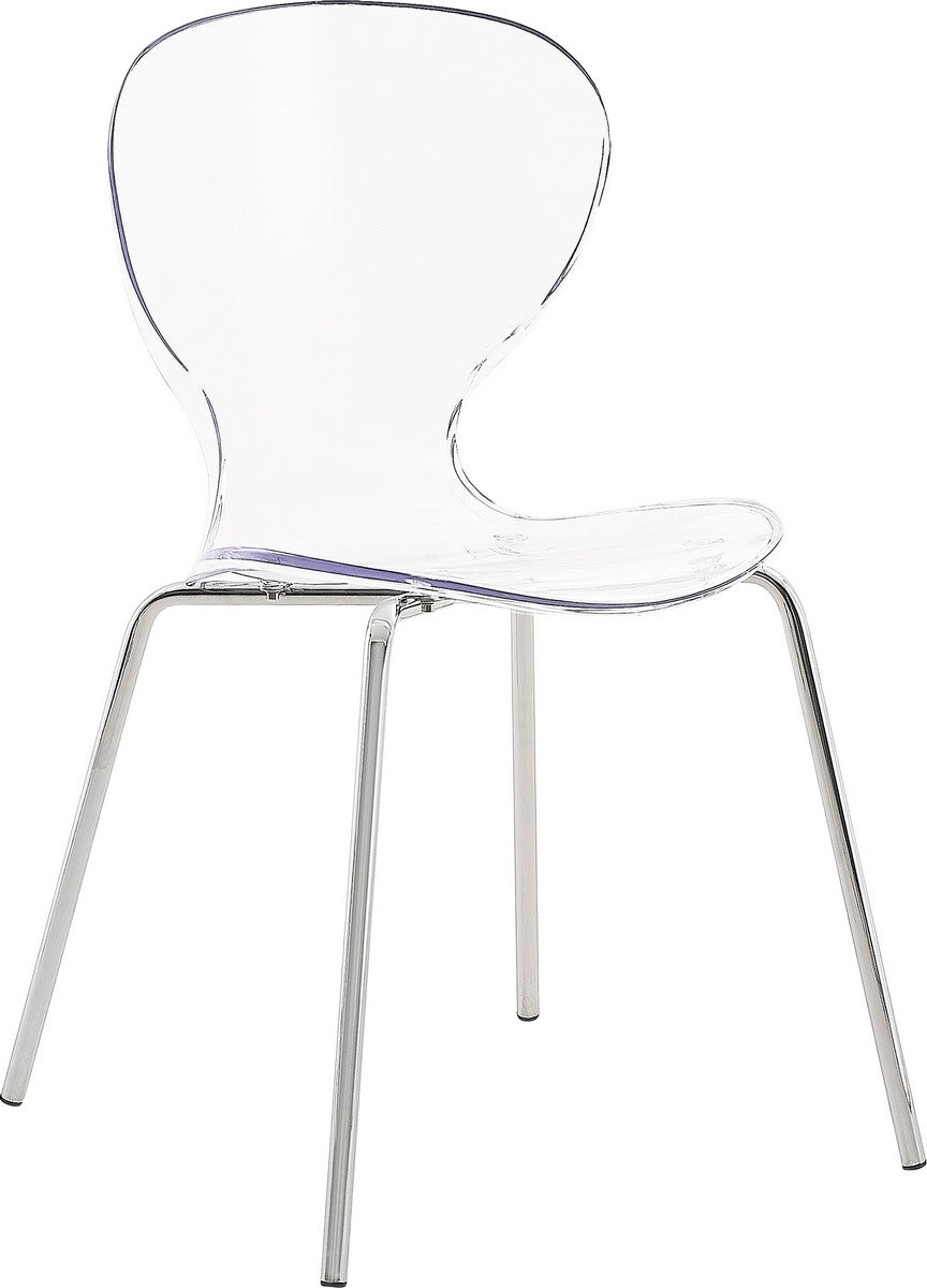 Meridian Furniture Clarion Chrome Dining Chair - Set of 2