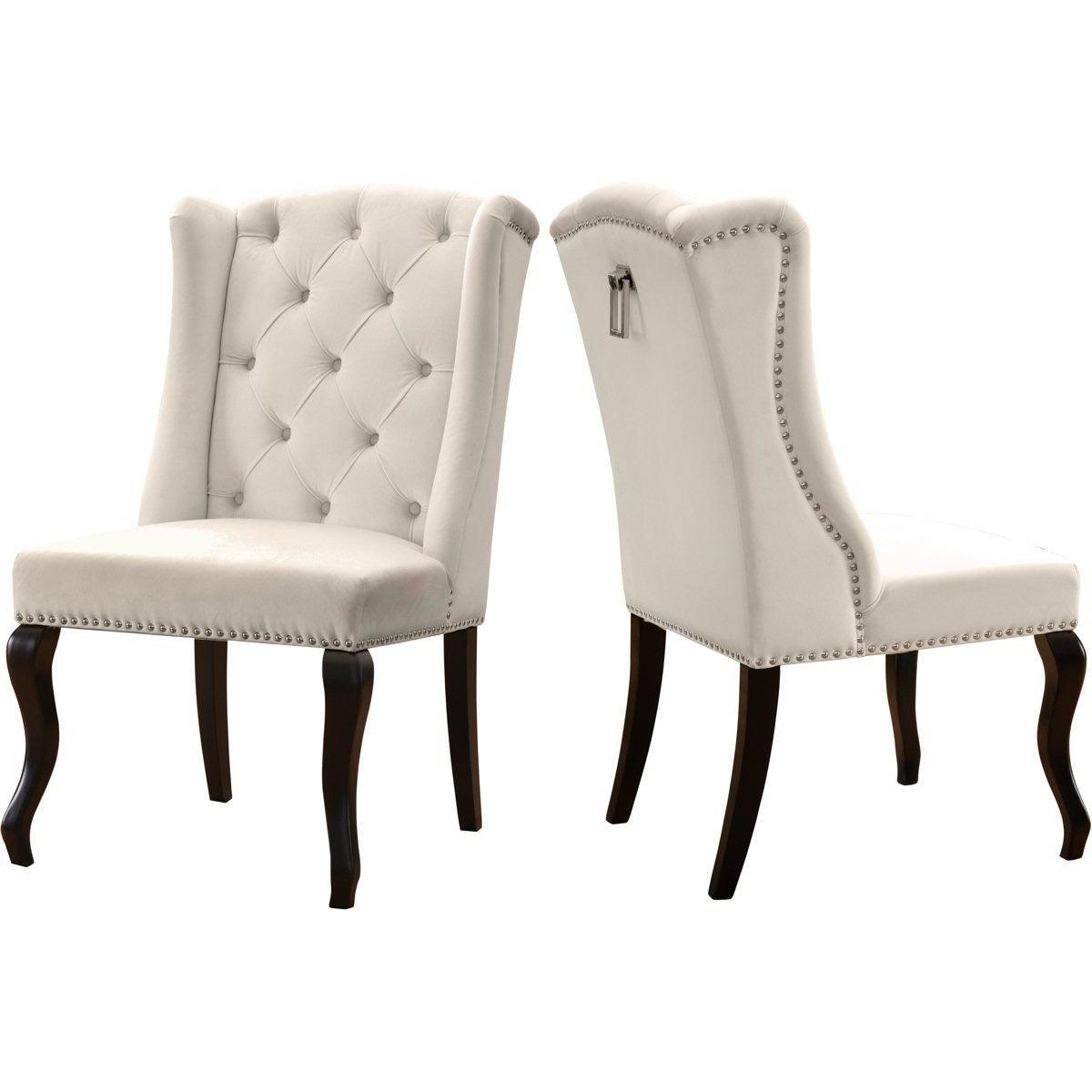 Meridian Furniture Suri Cream Velvet Dining ChairMeridian Furniture - Dining Chair - Minimal And Modern - 1