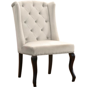 Meridian Furniture Suri Cream Velvet Dining Chair-Minimal & Modern