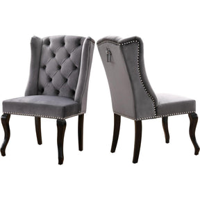 Meridian Furniture Suri Grey Velvet Dining ChairMeridian Furniture - Dining Chair - Minimal And Modern - 1