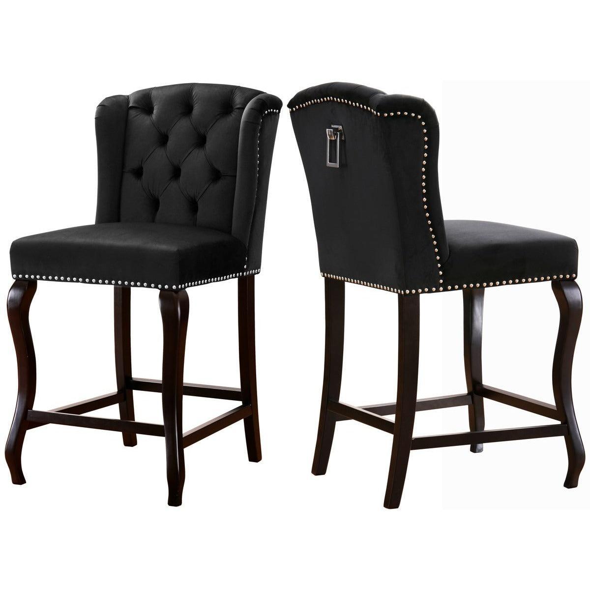 Meridian Furniture Suri Black Velvet StoolMeridian Furniture - Stool - Minimal And Modern - 1
