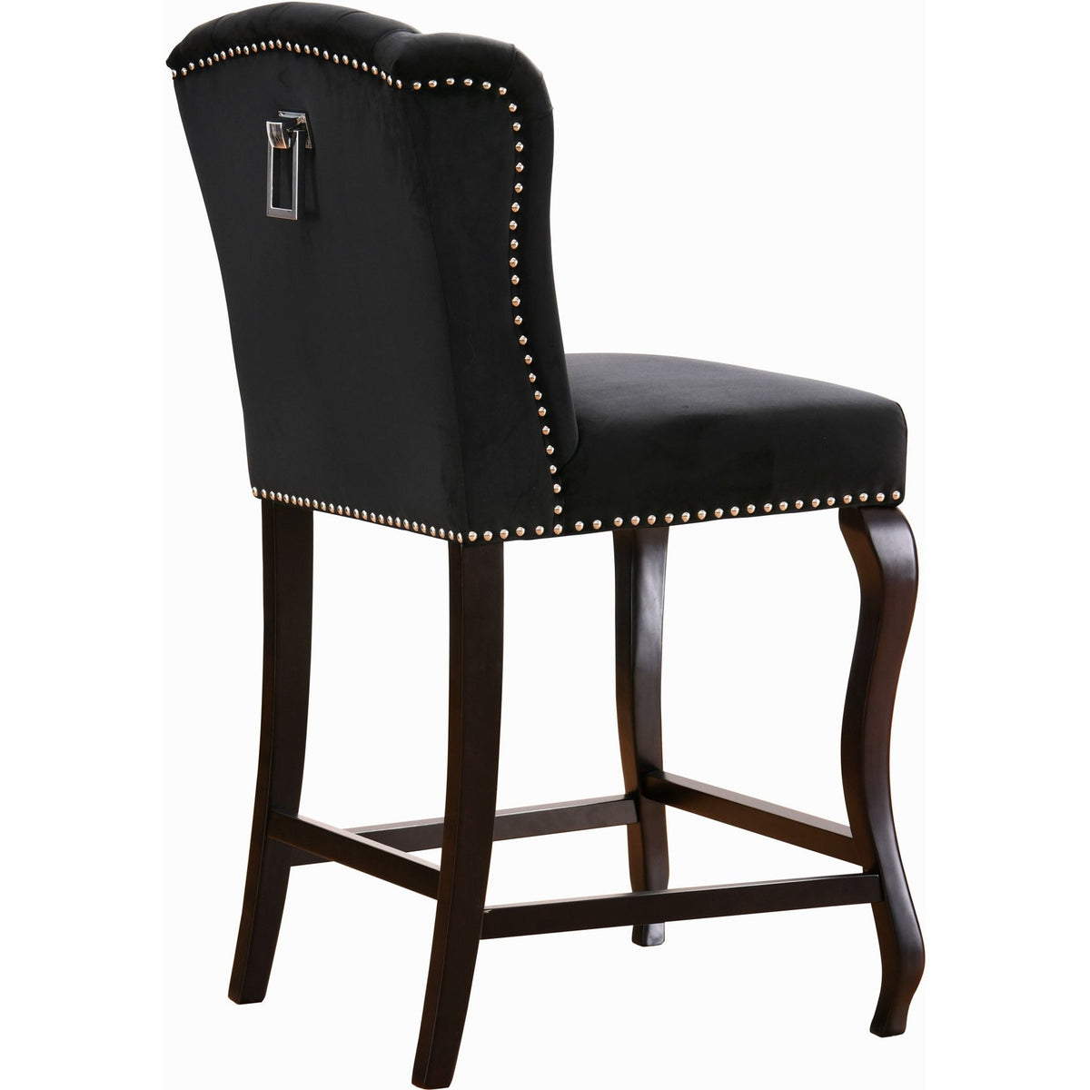 Meridian Furniture Suri Black Velvet Stool-Minimal & Modern