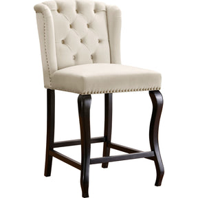 Meridian Furniture Suri Cream Velvet Stool-Minimal & Modern