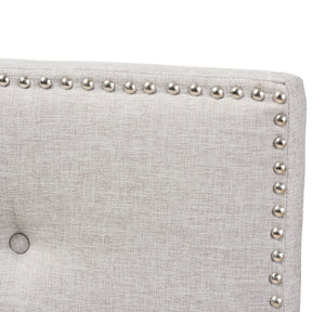 Baxton Studio Windsor Modern and Contemporary Greyish Beige Fabric Upholstered Queen Size Headboard Baxton Studio-Headboards-Minimal And Modern - 3
