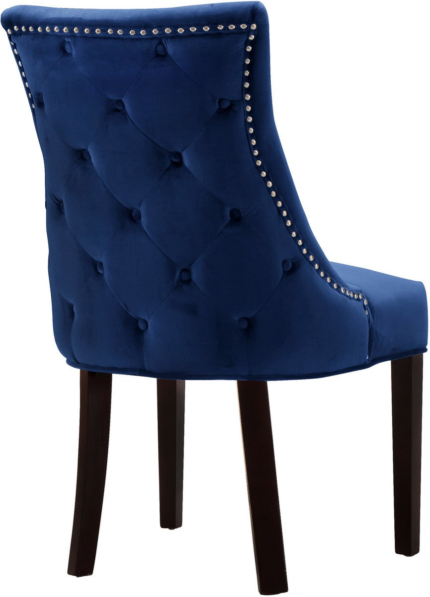 Meridian Furniture Hannah Navy Velvet Dining Chair - Set of 2