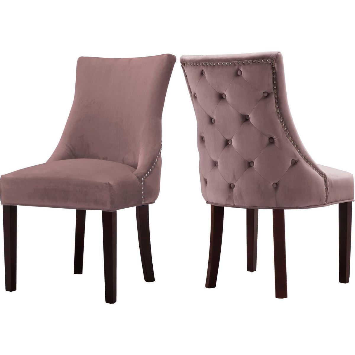 Meridian Furniture Hannah Pink Velvet Dining ChairMeridian Furniture - Dining Chair - Minimal And Modern - 1
