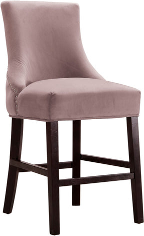 Meridian Furniture Hannah Pink Velvet Stool - Set of 2