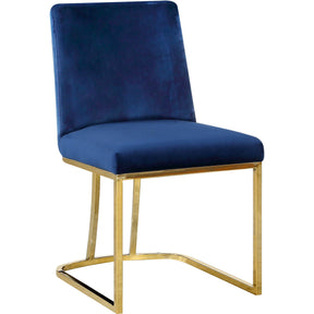 Meridian Furniture Heidi Navy Velvet Dining Chair-Minimal & Modern