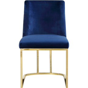 Meridian Furniture Heidi Navy Velvet Dining Chair-Minimal & Modern