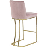 Meridian Furniture Heidi Pink Velvet Stool-Minimal & Modern