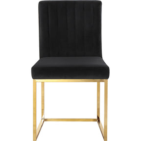 Meridian Furniture Giselle Black Velvet Dining Chair-Minimal & Modern