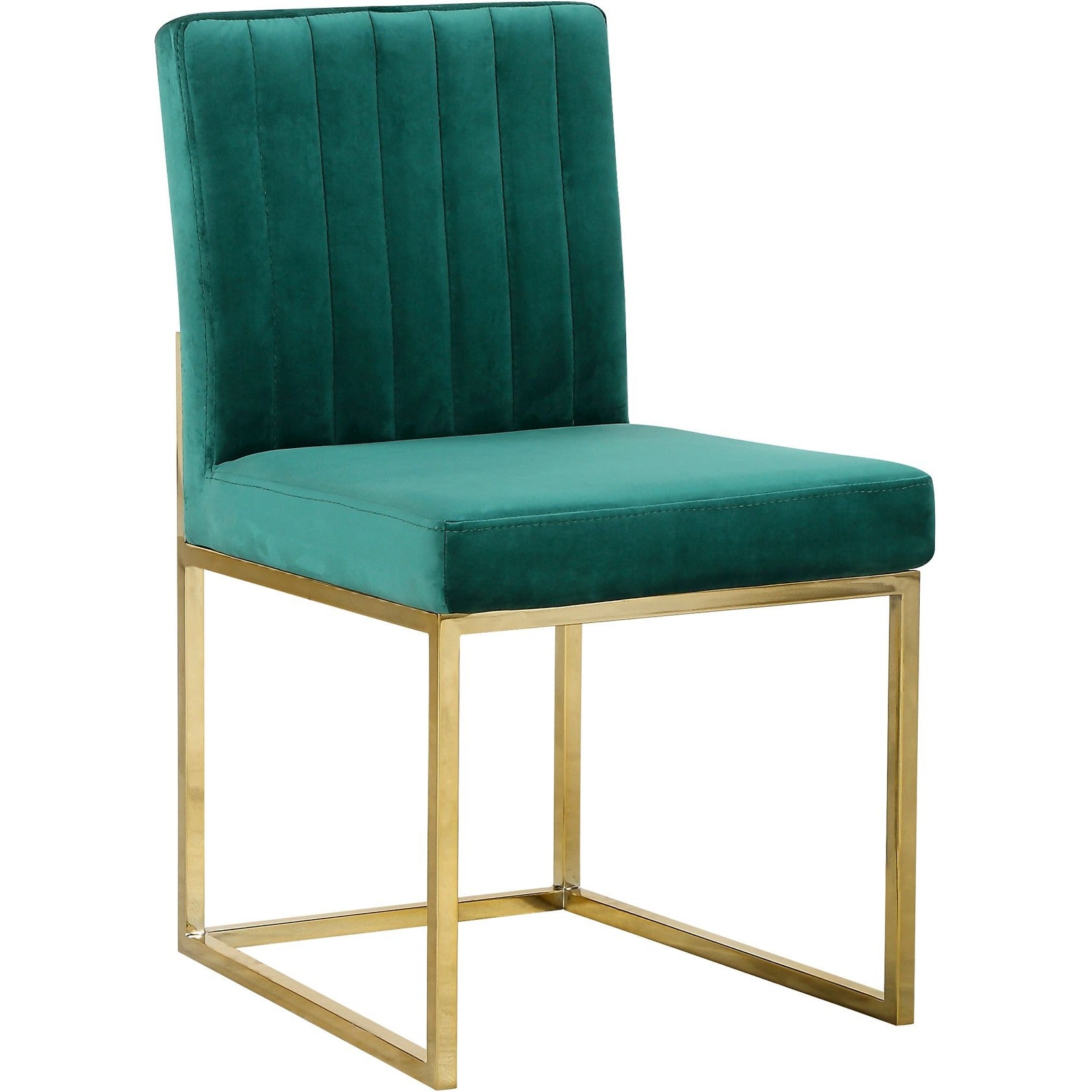 Meridian Furniture Giselle Green Velvet Dining Chair-Minimal & Modern