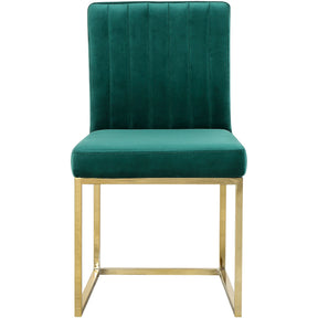 Meridian Furniture Giselle Green Velvet Dining Chair-Minimal & Modern