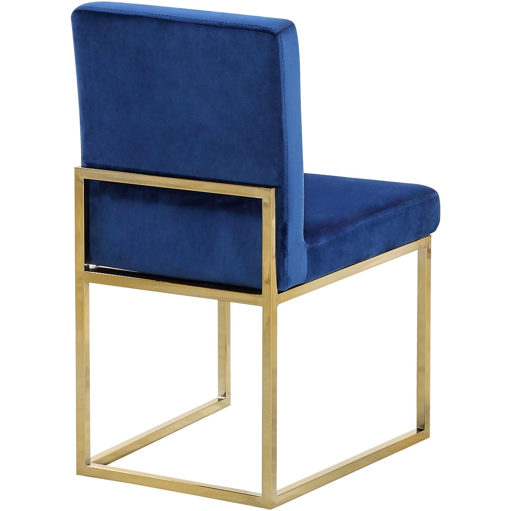 Meridian Furniture Giselle Navy Velvet Dining Chair-Minimal & Modern