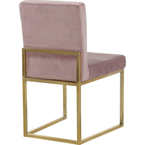 Meridian Furniture Giselle Pink Velvet Dining Chair-Minimal & Modern