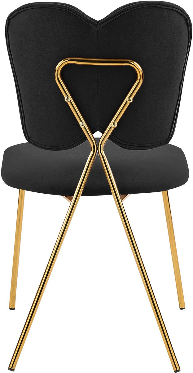 Meridian Furniture Angel Black Velvet Dining Chair - Set of 2