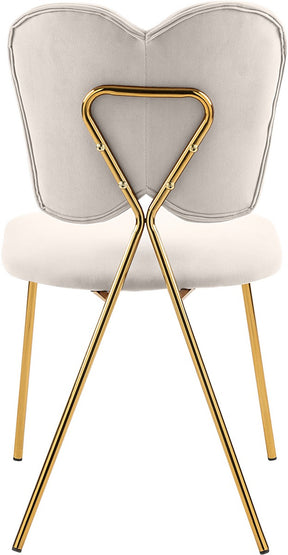 Meridian Furniture Angel Cream Velvet Dining Chair - Set of 2