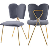 Meridian Furniture Angel Grey Velvet Dining ChairMeridian Furniture - Dining Chair - Minimal And Modern - 1