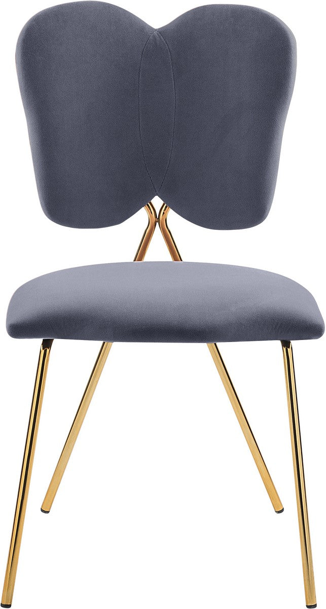 Meridian Furniture Angel Grey Velvet Dining Chair - Set of 2