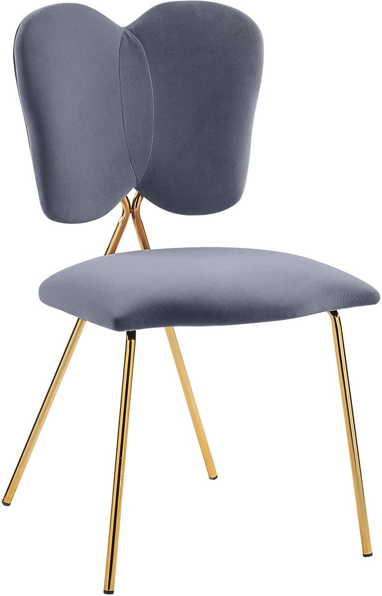 Meridian Furniture Angel Grey Velvet Dining Chair - Set of 2