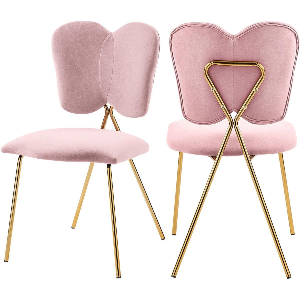 Meridian Furniture Angel Pink Velvet Dining ChairMeridian Furniture - Dining Chair - Minimal And Modern - 1