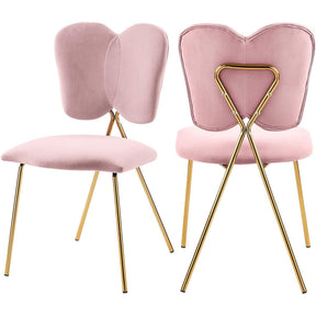 Meridian Furniture Angel Pink Velvet Dining ChairMeridian Furniture - Dining Chair - Minimal And Modern - 1