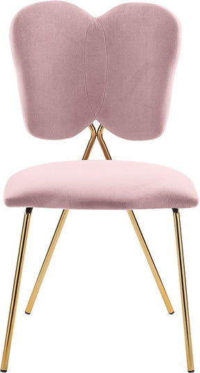 Meridian Furniture Angel Pink Velvet Dining Chair - Set of 2