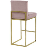 Meridian Furniture Giselle Pink Velvet Stool-Minimal & Modern