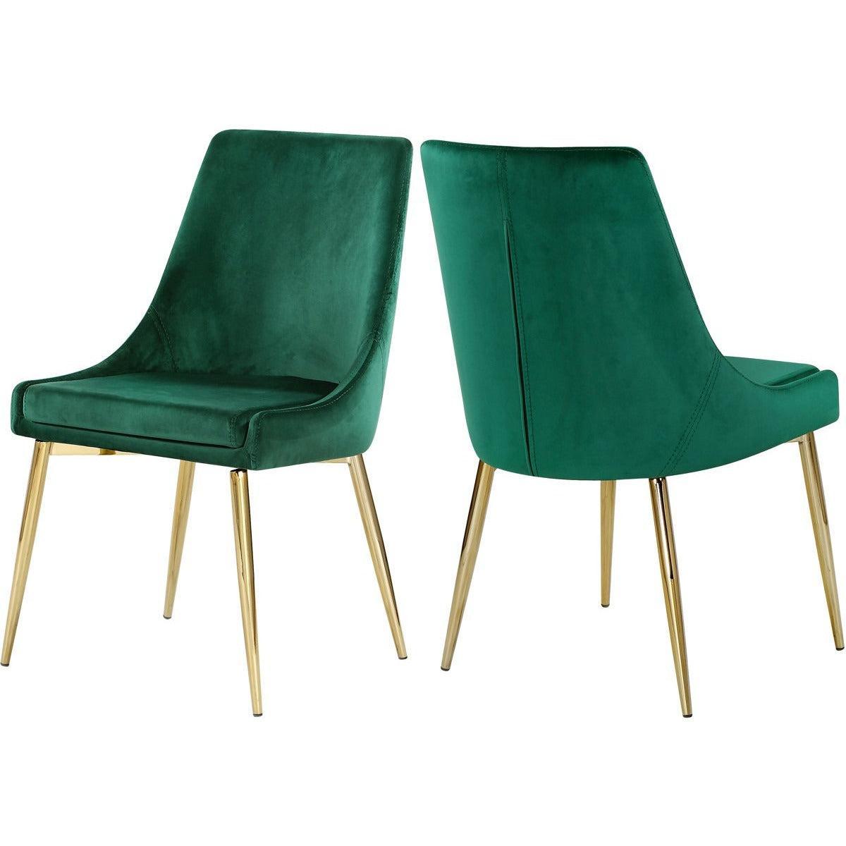 Meridian Furniture Karina Green Velvet Dining ChairMeridian Furniture - Dining Chair - Minimal And Modern - 1