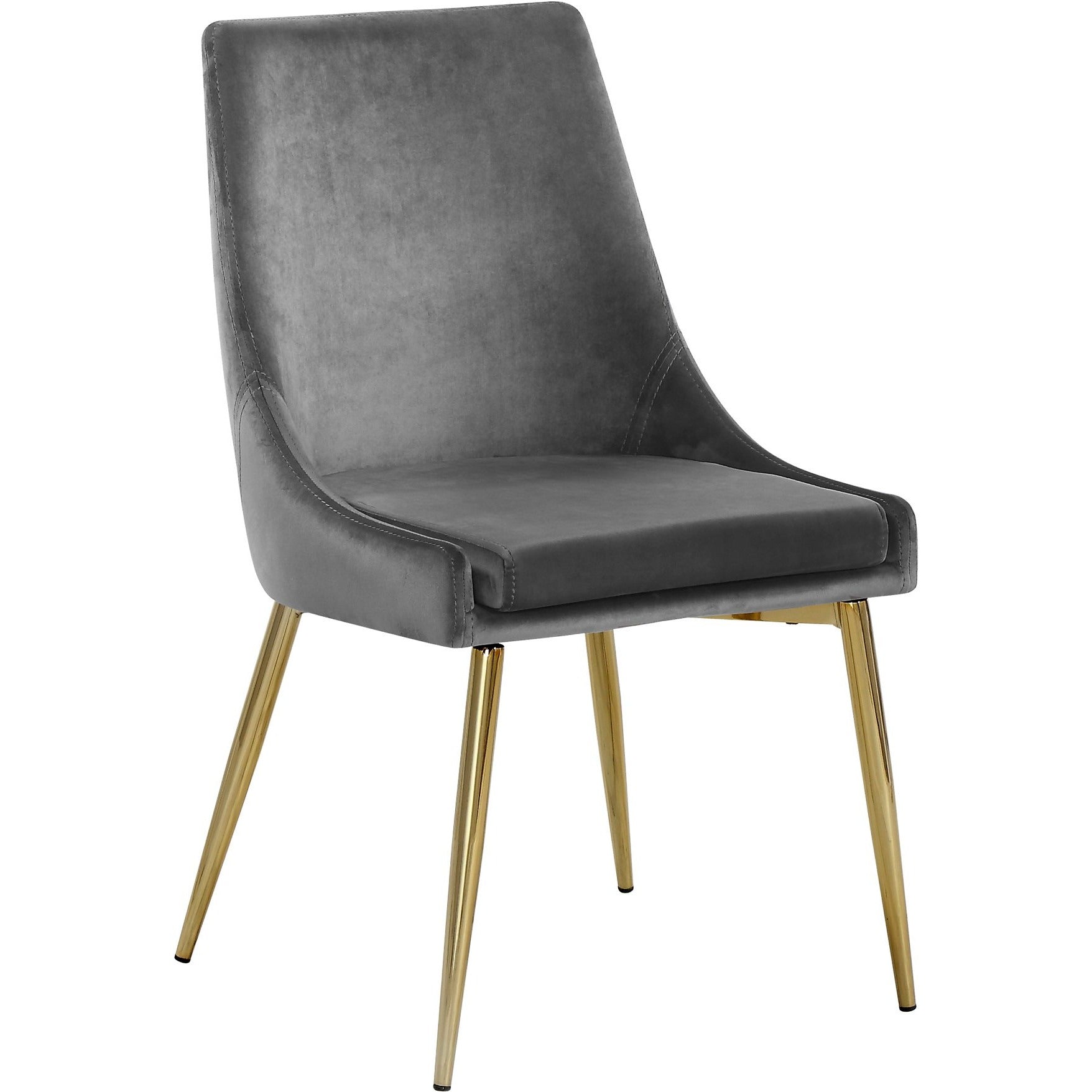 Meridian Furniture Karina Grey Velvet Dining Chair-Minimal & Modern