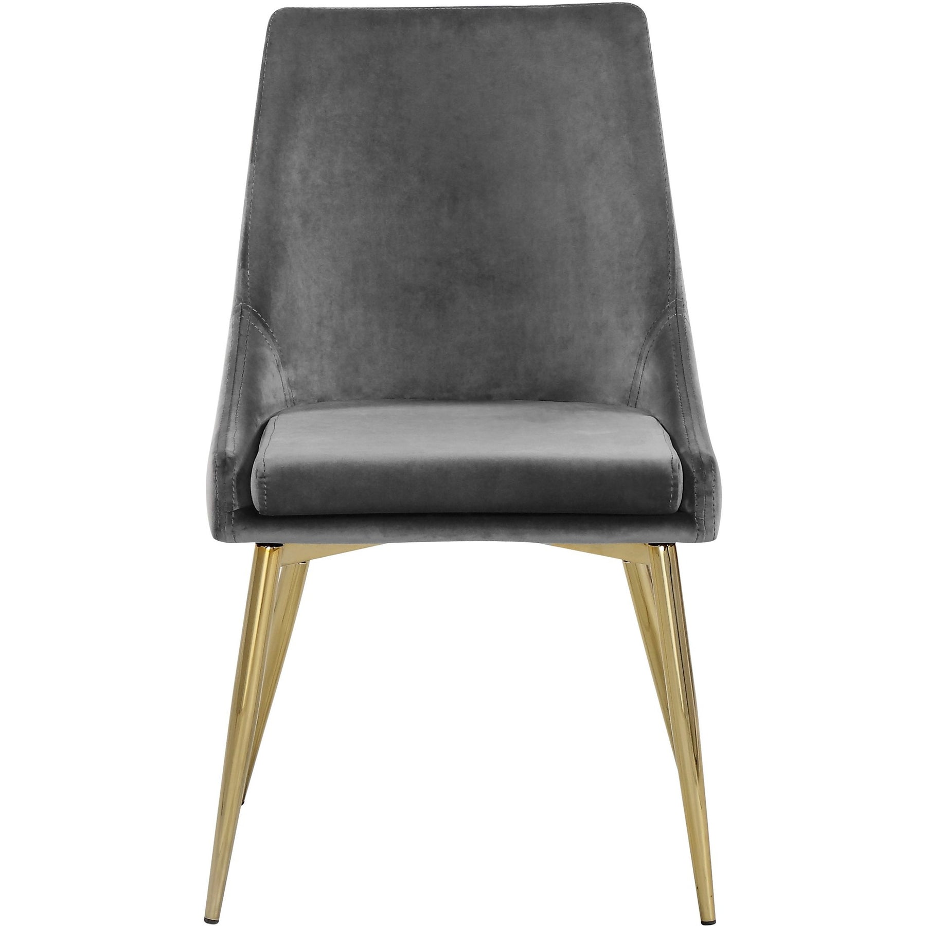 Meridian Furniture Karina Grey Velvet Dining Chair-Minimal & Modern