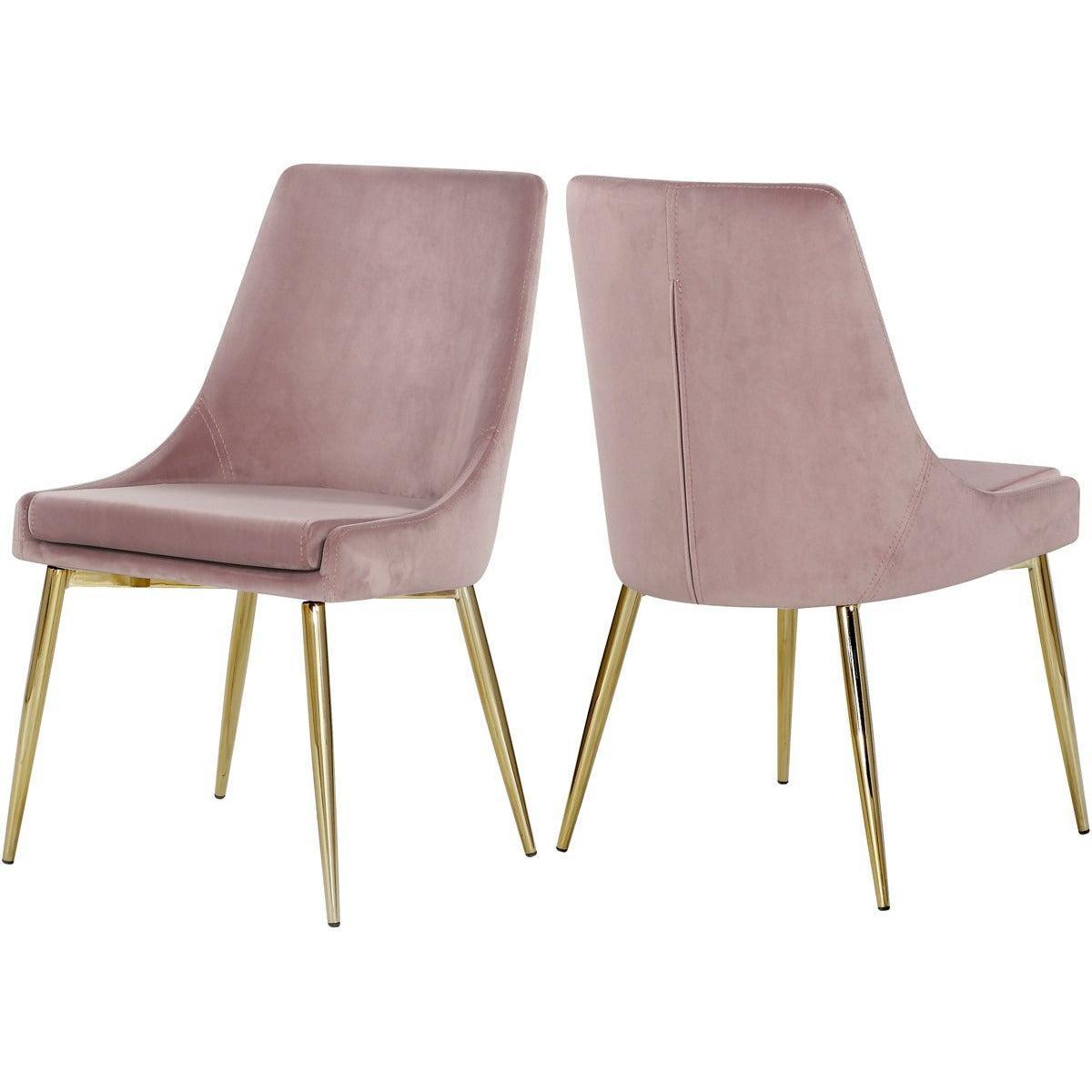 Meridian Furniture Karina Pink Velvet Dining ChairMeridian Furniture - Dining Chair - Minimal And Modern - 1