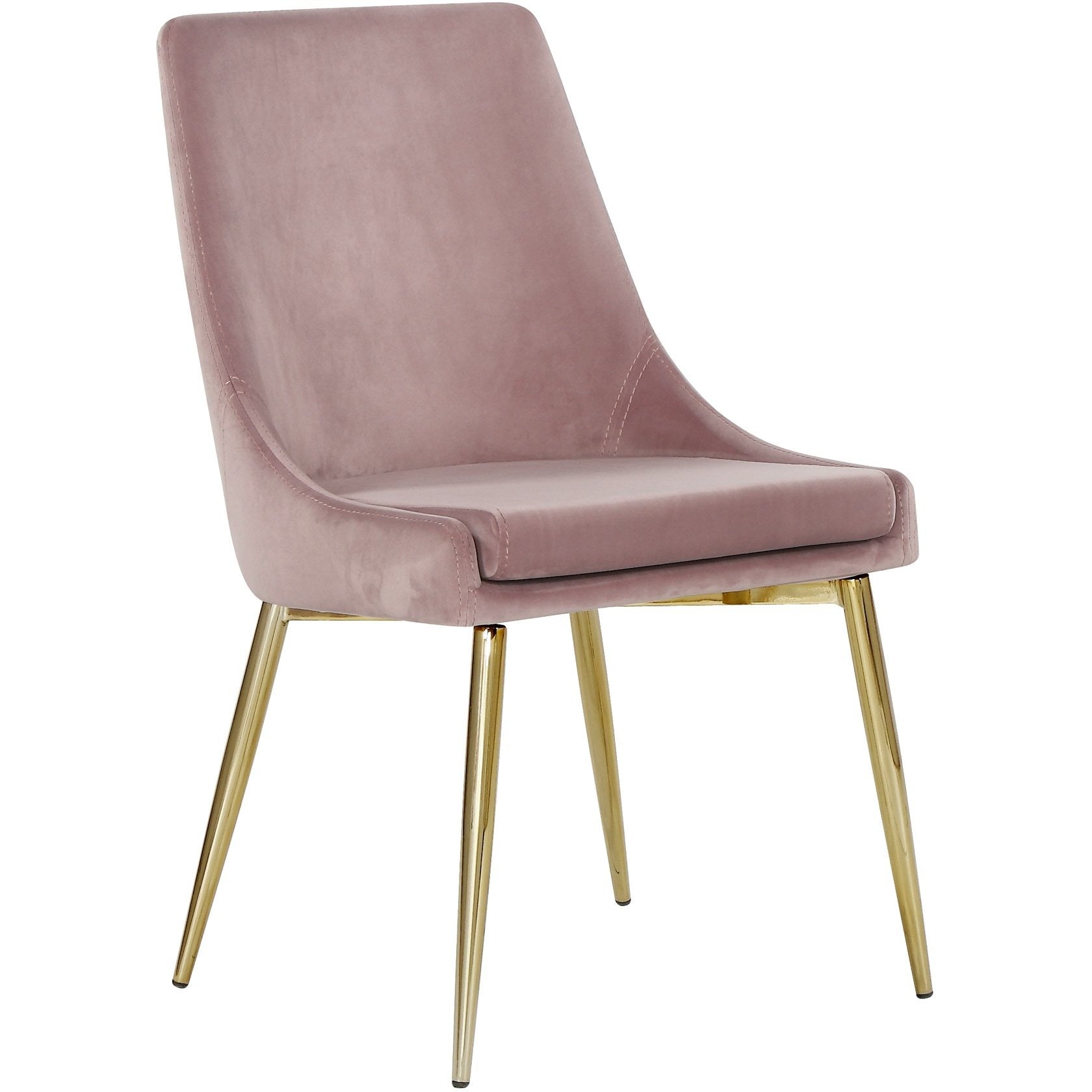 Meridian Furniture Karina Pink Velvet Dining Chair-Minimal & Modern