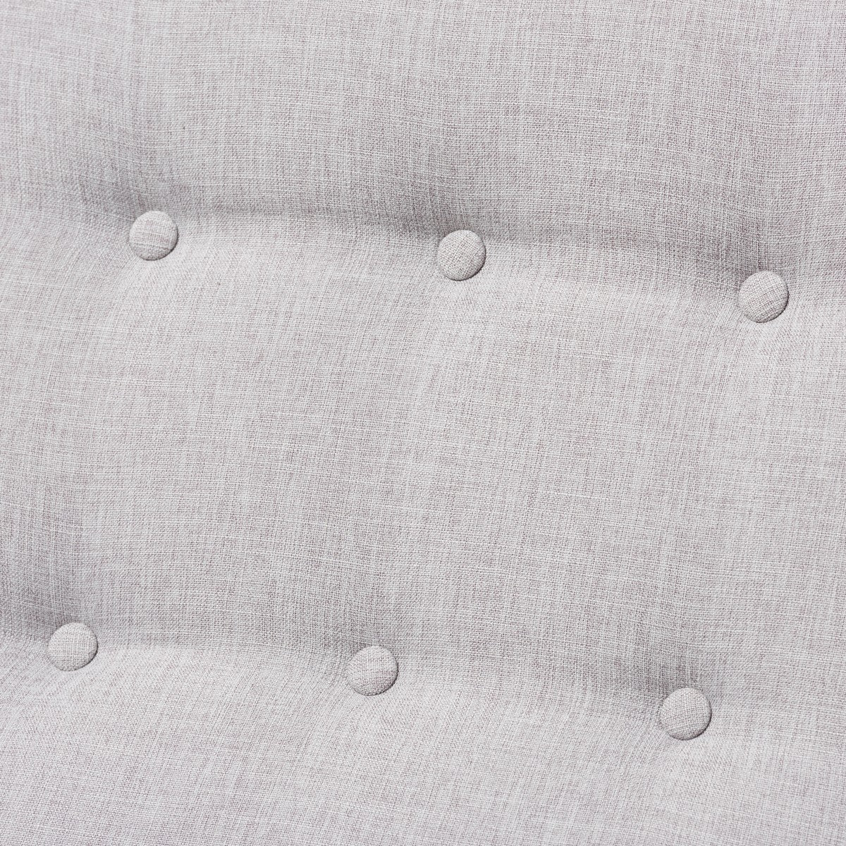 Baxton Studio Marlena Mid-Century Modern Greyish Beige Fabric Upholstered Whitewash Wood Rocking Chair