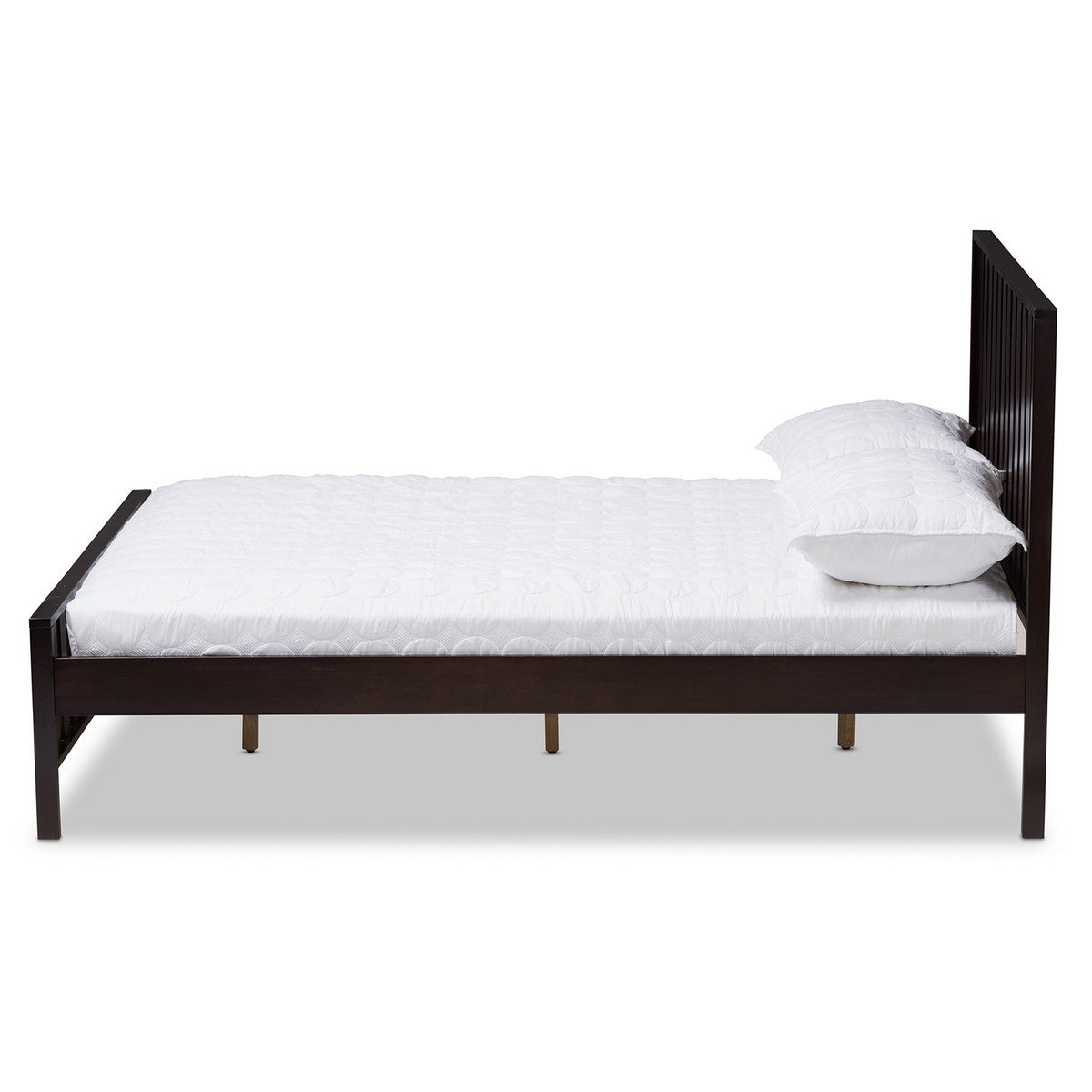 Baxton Studio Harlan Modern Classic Mission Style Dark Brown-Finished Wood Full Platform Bed