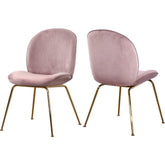 Meridian Furniture Paris Pink Velvet Dining ChairMeridian Furniture - Dining Chair - Minimal And Modern - 1