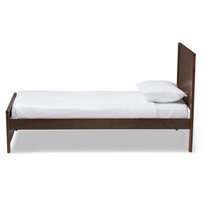Baxton Studio Catalina Modern Classic Mission Style Brown-Finished Wood Twin Platform Bed
