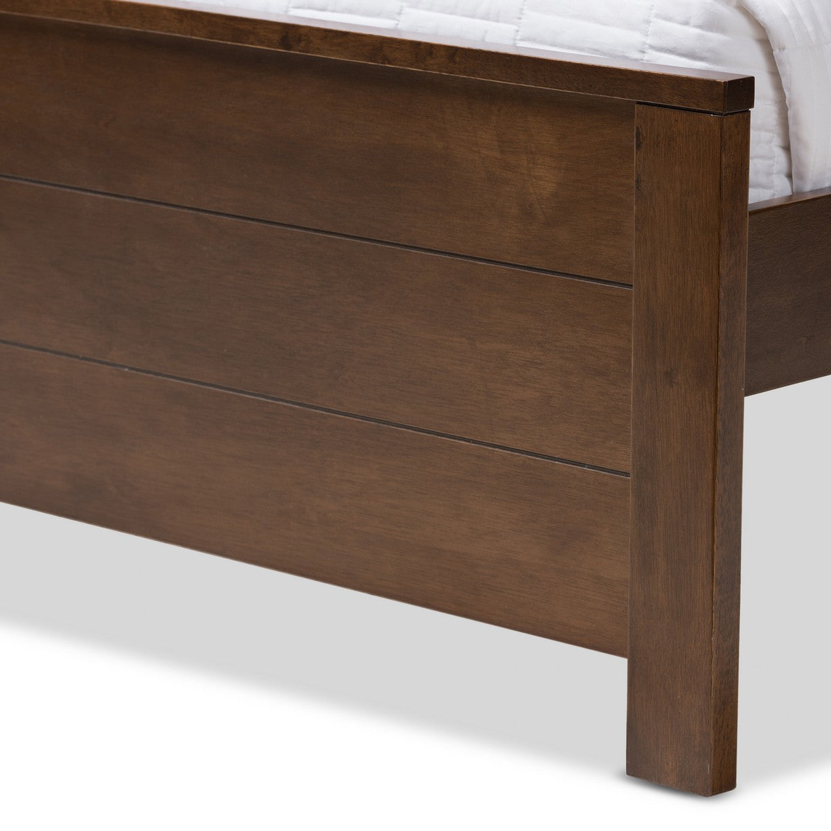 Baxton Studio Catalina Modern Classic Mission Style Brown-Finished Wood Twin Platform Bed