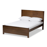 Baxton Studio Catalina Modern Classic Mission Style Brown-Finished Wood Full Platform Bed Baxton Studio-beds-Minimal And Modern - 1