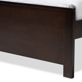 Baxton Studio Catalina Modern Classic Mission Style Dark Brown-Finished Wood Twin Platform Bed
