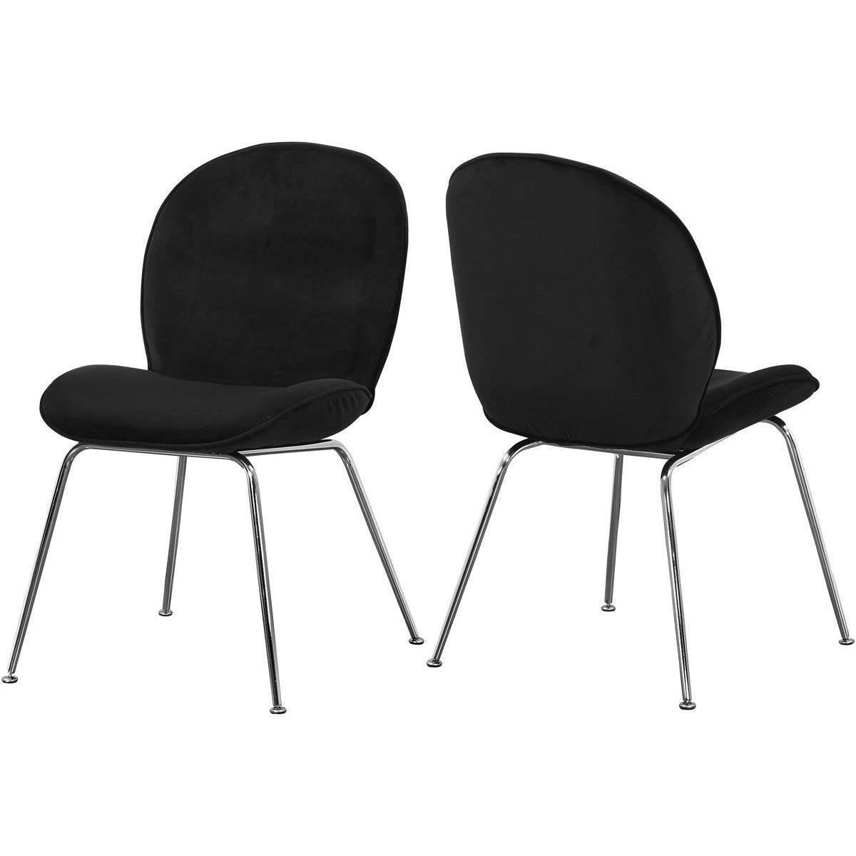 Meridian Furniture Paris Black Velvet Dining ChairMeridian Furniture - Dining Chair - Minimal And Modern - 1