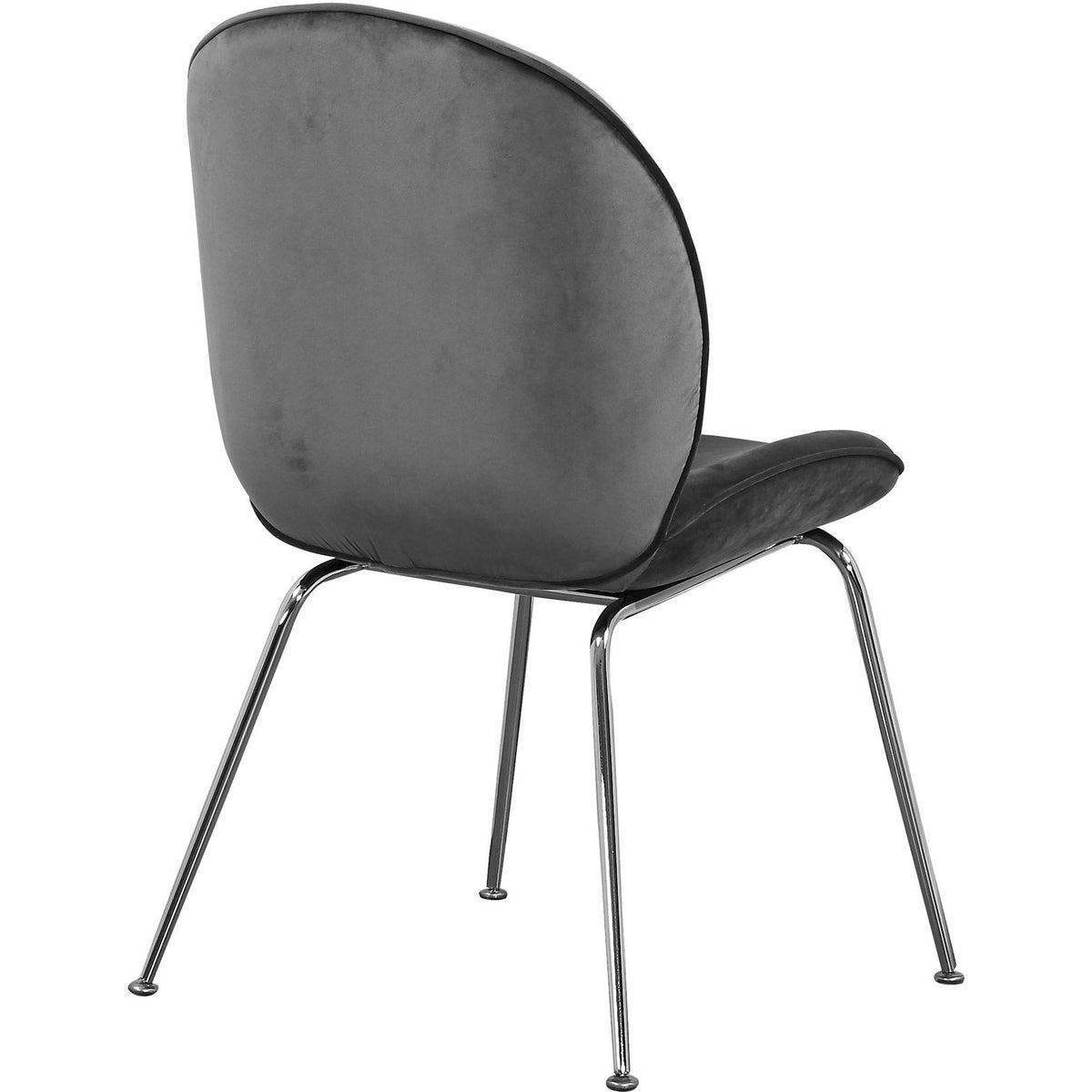 Meridian Furniture Paris Grey Velvet Dining Chair-Minimal & Modern