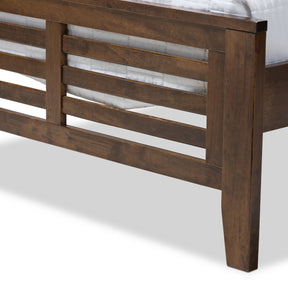 Baxton Studio Sedona Modern Classic Mission Style Brown-Finished Wood Twin Platform Bed