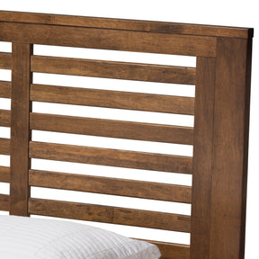 Baxton Studio Sedona Modern Classic Mission Style Brown-Finished Wood Twin Platform Bed with Trundle