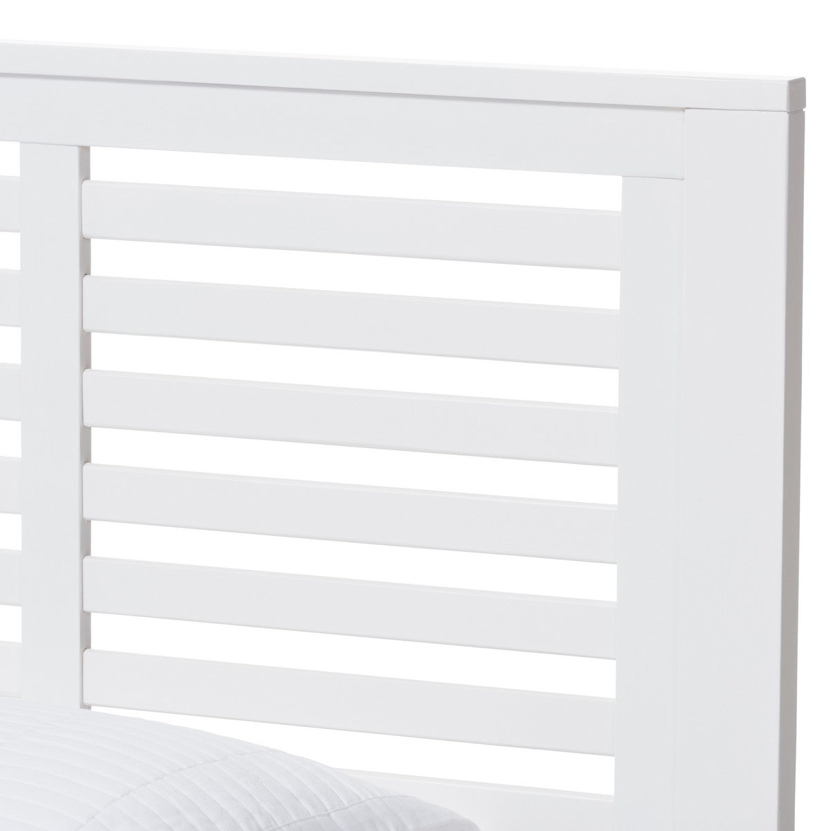 Baxton Studio Sedona Modern Classic Mission Style White-Finished Wood Twin Platform Bed