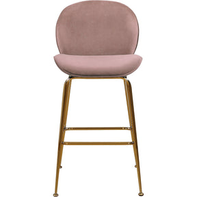 Meridian Furniture Paris Pink Velvet Stool-Minimal & Modern