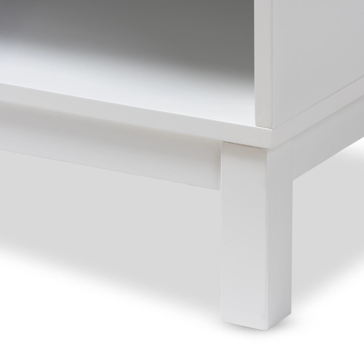 Baxton Studio Deirdre Modern and Contemporary White Wood 1-Drawer Nightstand Baxton Studio-nightstands-Minimal And Modern - 8