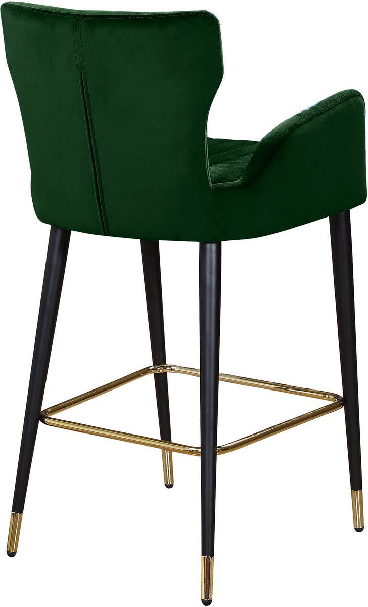 Meridian Furniture Luxe Green Velvet Stool - Set of 2